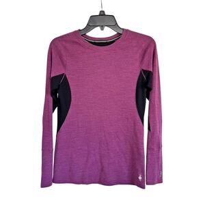 SMARTWOOL Women’s Purple Sport 250 Fitted Long Sleeve Tee XS Extra Small